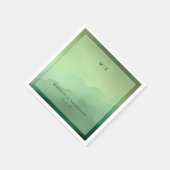 Serviette En Papier Tranquil Green Mountain Gradient (Coin)