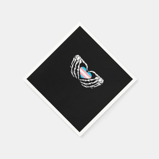 Serviette En Papier Trans Pride Skeleton Halloween Transgenre Goth He (Coin)