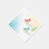 Serviette En Papier Transats modernes à l'art balnéaire (Coin)