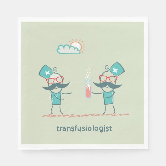 Serviette En Papier Transfusiologiste (Devant)