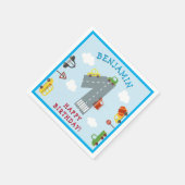 Serviette En Papier Transport 1er Anniversaire (Coin)