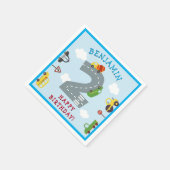 Serviette En Papier Transport 2e anniversaire serviettes (Coin)