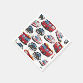 Serviette En Papier Transport de police, ambulance et pompiers. (Coin)