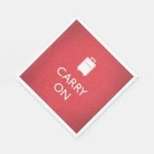 Serviette En Papier TRANSPORTER - Bagages - Rouge drôle (Coin)