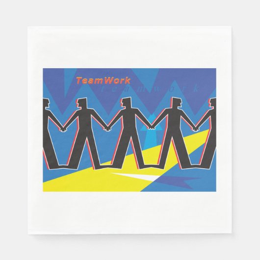 Serviette En Papier Travail d'équipe (Devant)