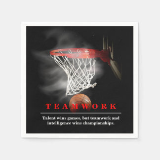 Serviette En Papier Travail d'équipe Basketball Motivationnel Inspiran