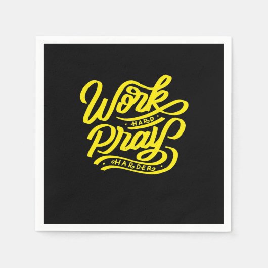 Serviette En Papier Travailler dur Jouer si dur mème - Fête du Travail (Devant)