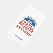 Serviette En Papier Travailleur de bureau de poste à la retraite perso (Coin)