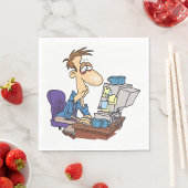 Serviette En Papier Travailleur de bureau en surmenage Funny Employé f