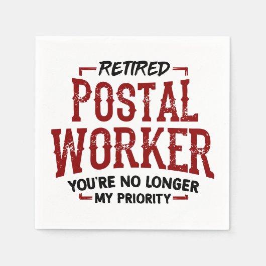 Serviette En Papier Travailleur de poste retraité Mailman Céramique de (Devant)