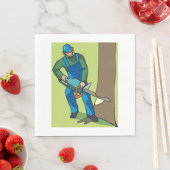 Serviette En Papier Travailleur forestier (En situation)