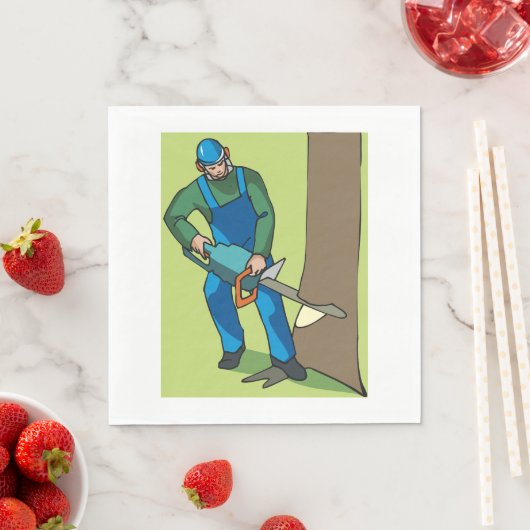 Serviette En Papier Travailleur forestier (En situation)