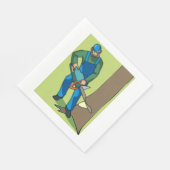 Serviette En Papier Travailleur forestier (Coin)