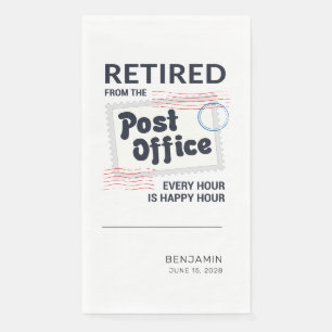 Serviette En Papier Travailleur postal à la retraite Drôle Cadeau de d