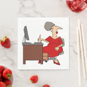 Serviette En Papier Travailleuse du bureau femme (En situation)