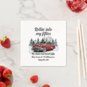 Serviette En Papier Travel Classic Retro Car Rolling 50th Birthday (En situation)