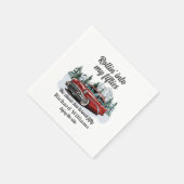 Serviette En Papier Travel Classic Retro Car Rolling 50th Birthday (Coin)