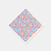 Serviette En Papier Traverse le patchwork sur le bleu. (Coin)
