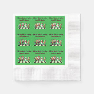 Serviette En Papier Traversée de l'estomac de Noël