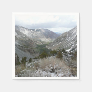 Serviette En Papier Traverser les montagnes neigeuses de la Sierra Nev