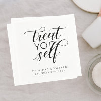 Treat Yo Self Calligraphy Style Wedding