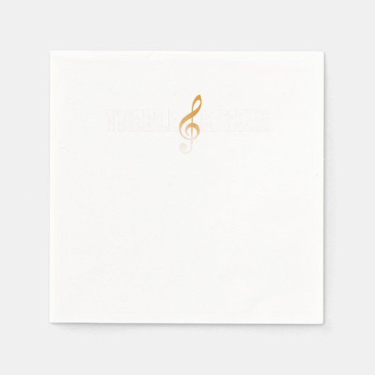 Serviette En Papier Treble Maker Clef Music Musician Notes Composer Gi (Devant)