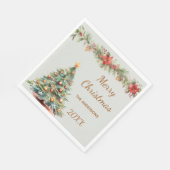 Serviette En Papier Tree garland red green Christmas Party luncheon (Coin)