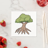 Serviette En Papier Tree With Long Roots Paper Napkins (En situation)
