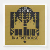 Serviette En Papier Treehouse Playhouse Retour À L'École (Devant)