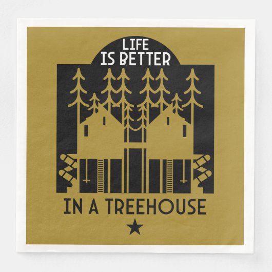 Serviette En Papier Treehouse Playhouse Retour À L'École (Devant)