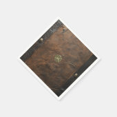 Serviette En Papier Trèfle doré Saint-Patrick, Cuir marron (Coin)