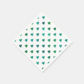 Serviette En Papier Trèfle Émeraude Vert - Micro (Coin)