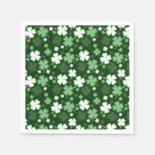 Serviette En Papier Trèfle vert, jour de la Saint-Patrick (Devant)