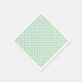 Serviette En Papier Trellis Diamant Été Vert - Blanc (Coin)