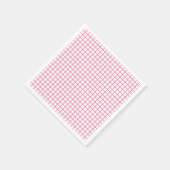 Serviette En Papier Trellis Fuchsia Rose - Blanc (Coin)