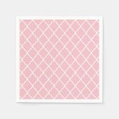 Serviette En Papier Trellis rose, Quatrefoil, Trellis marocain (Devant)