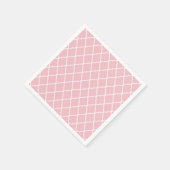 Serviette En Papier Trellis rose, Quatrefoil, Trellis marocain (Coin)