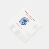 Serviette En Papier Tremper Trojan Reunion Graduation Blue Red  (Coin)