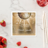 Serviette En Papier Trendy 21 & Fabulous Gold (En situation)