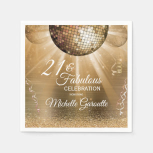 Serviette En Papier Trendy 21 & Fabulous Gold