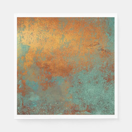 Serviette En Papier Trendy Rich Copper Patina Metallic (Devant)