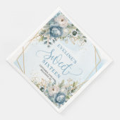 Serviette En Papier Trendy Sweet Sixteen Dusty Blue Greenery Table (Coin)