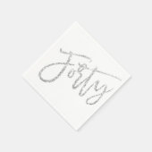 Serviette En Papier TRENTE écriture moderne argent parties scintillant (Coin)