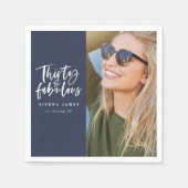 Serviette En Papier Trente et fabuleux napperons photo fête d'annivers (Devant)