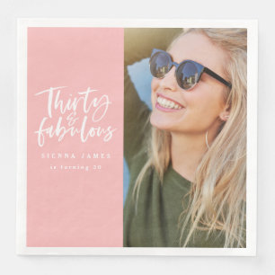 Serviette En Papier Trente et fabuleux napperons photo fête d'annivers