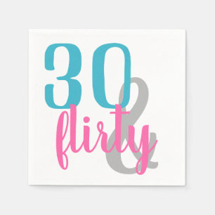 Serviette En Papier Trente et serviettes de papier d'anniversaire