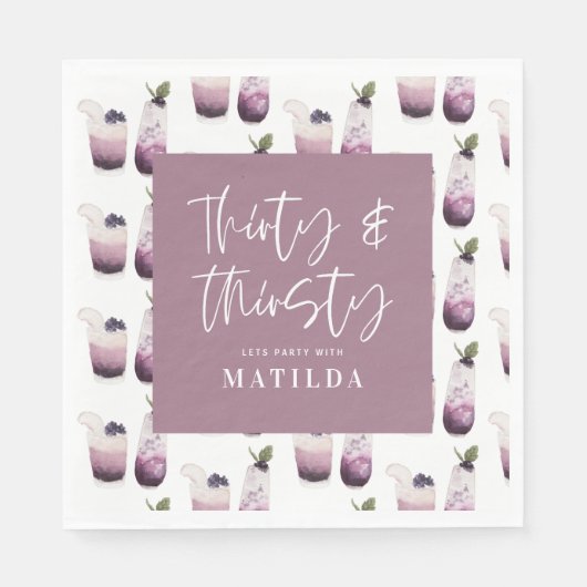 Serviette En Papier Trente et trente-et-trente anniversaire (Devant)