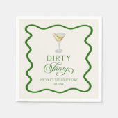 Serviette En Papier Trente sale Martini fête d'anniversaire (Devant)