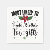 Serviette En Papier Très Probable De Commerce Fraternité Pour Cadeaux (Devant)