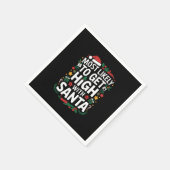 Serviette En Papier Très Probable De S'Élever Avec Père Noël Christmas (Coin)